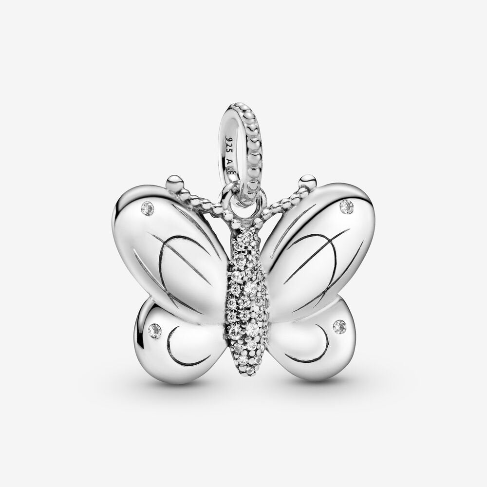 Pendentif papillon avec pavé
