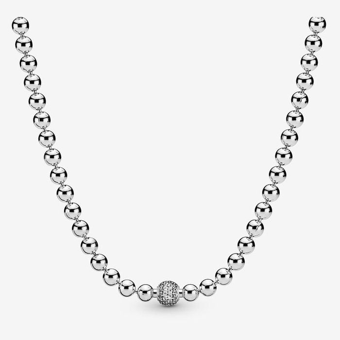 Spheres and Pavè Necklace