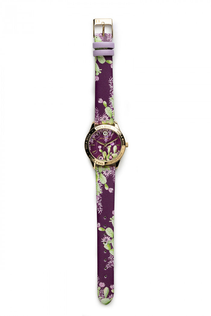 Horloge glycine violette