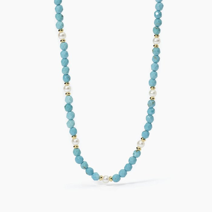 BEACH CODE Turquoise and Pearl Choker