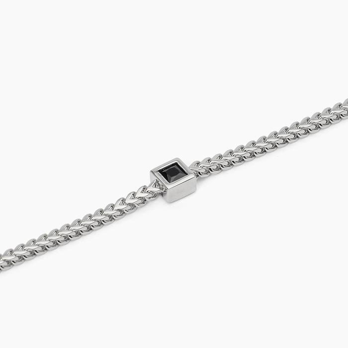 BLACK CODE Franco Chain Silver Bracelet