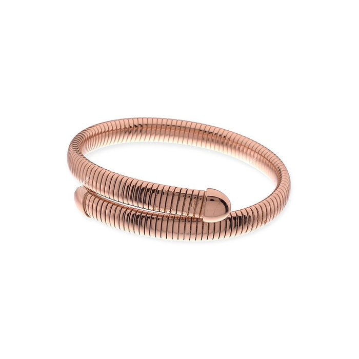 Bracelet en bronze plaqué or rose