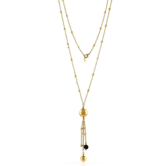 Collana in bronzo dorato rosa