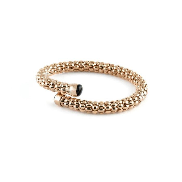 Bracciale in bronzo dorato rosa