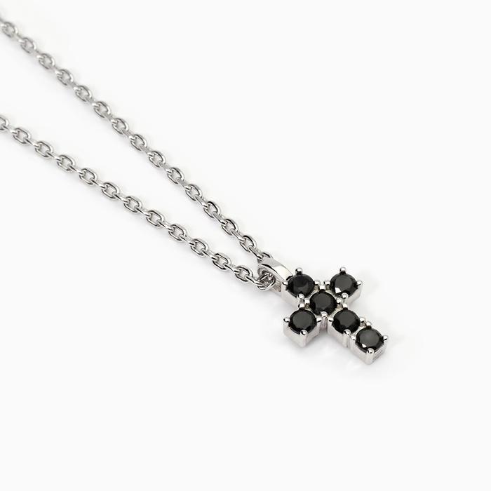Collier pour homme en argent avec croix mystique