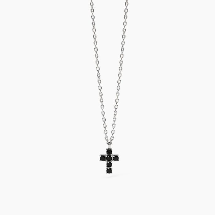 Collier pour homme en argent avec croix mystique