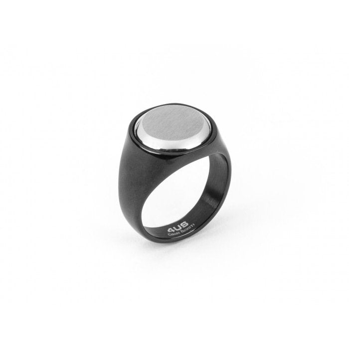Anello brunito tondo acciaio