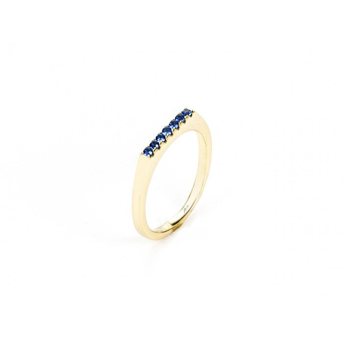 Bague laminée en zircone bleue