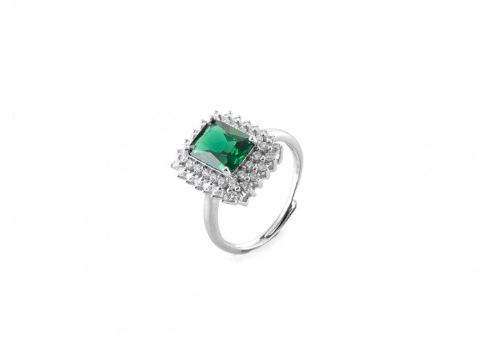 Anello zircone verde