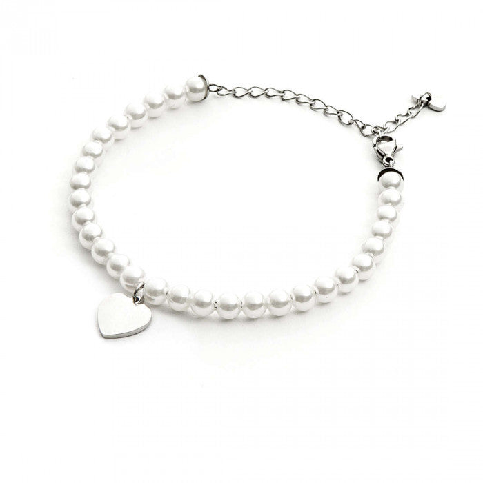 Bracciale pearl & heart