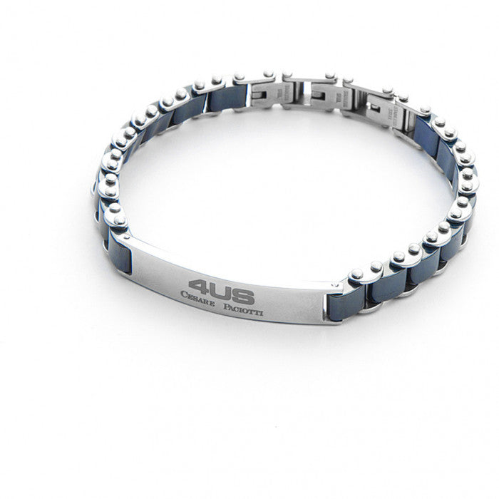 Bracelet en céramique bleue