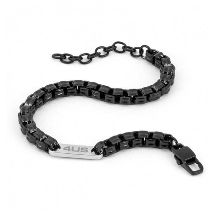 Chain bracelet with silver plate