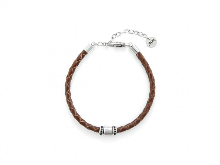 Bracciale pelle marrone