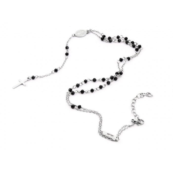 Collier chapelet avec plaque
