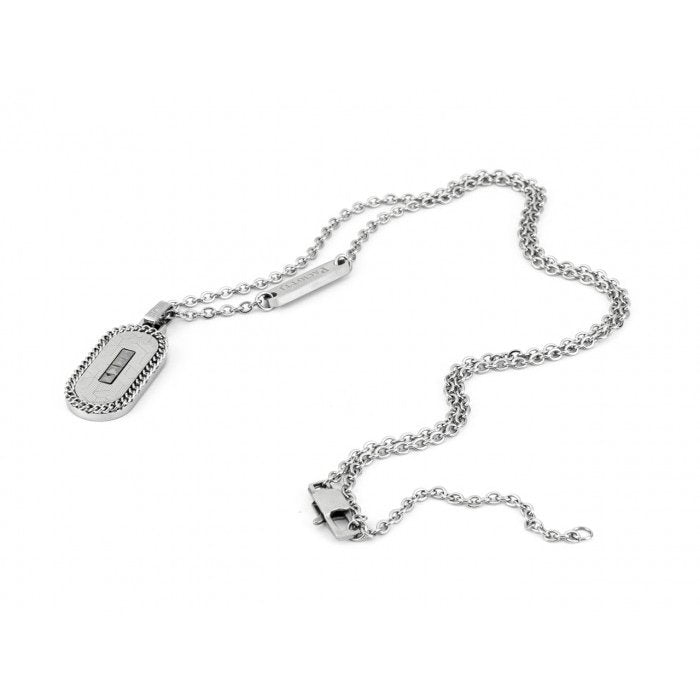 Studded Plate Pendant Necklace