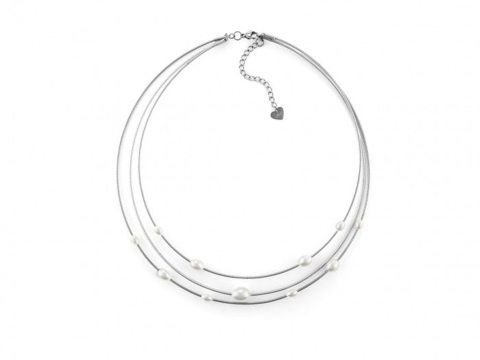 Collana 3 fili e perle