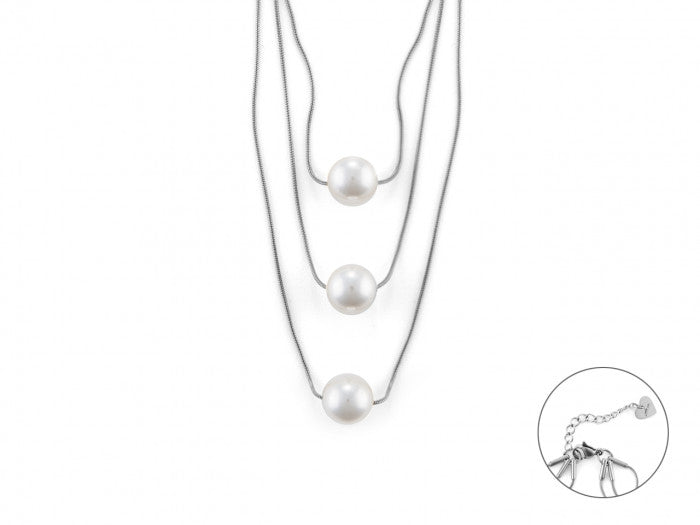 Collana 3 fili perle