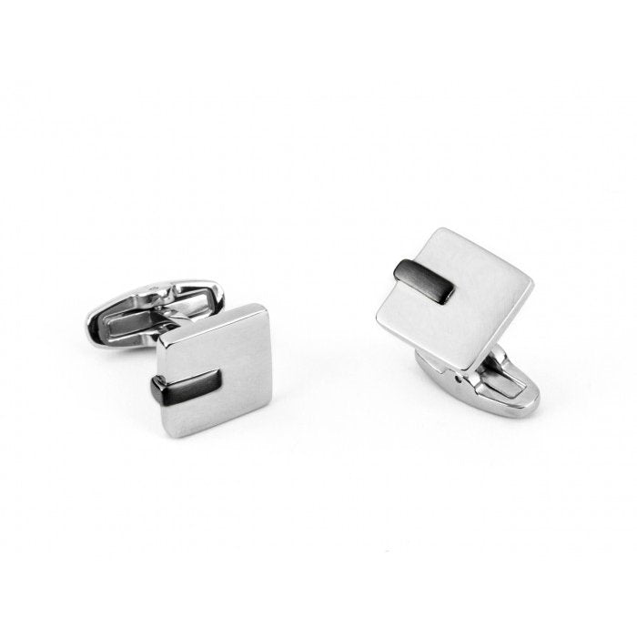 Cufflinks with black PVD insert