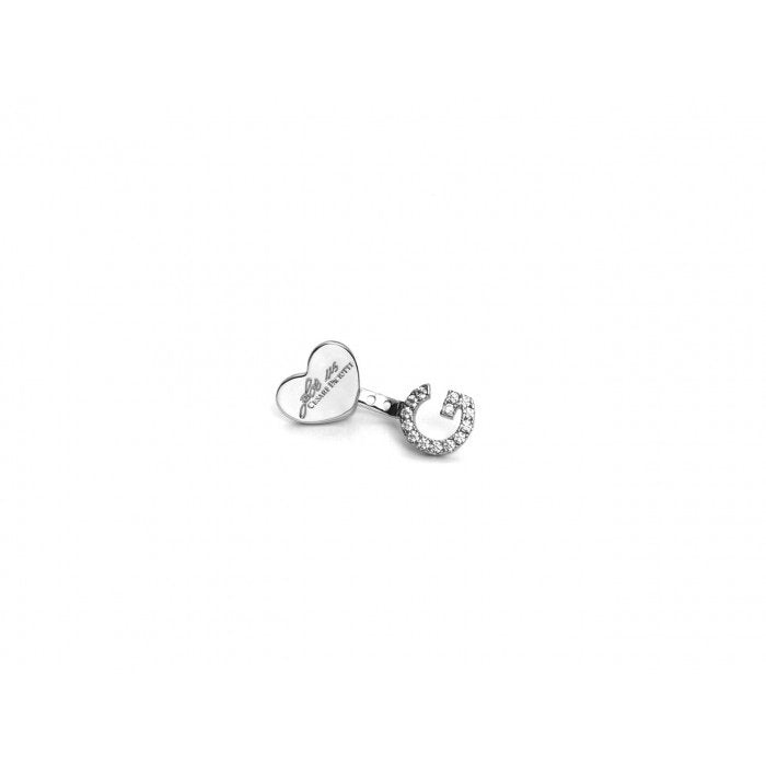 Orecchino pendente doris lettera G strass