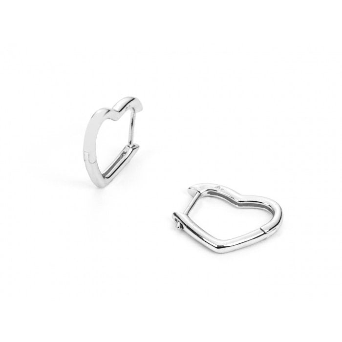 Heart hoop earrings