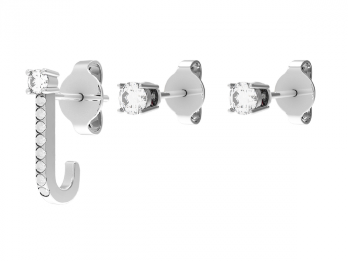 Boucles d'oreilles Tris Pearl Zirconia