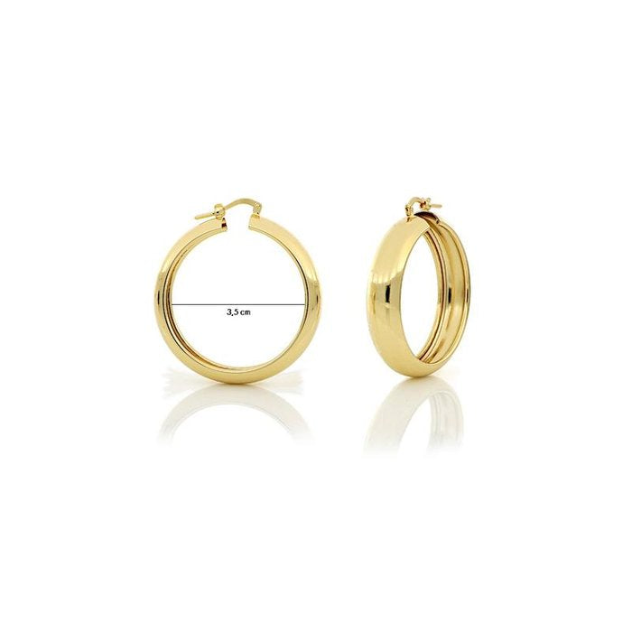 Orecchini a cerchio mini in bronzo dorato