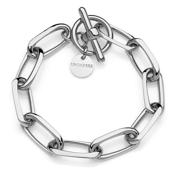 Silver plated bronze bracelet forzatina chain