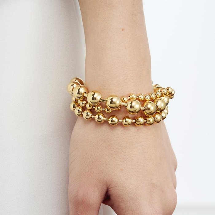 Bracciale in bronzo dorato Sphere