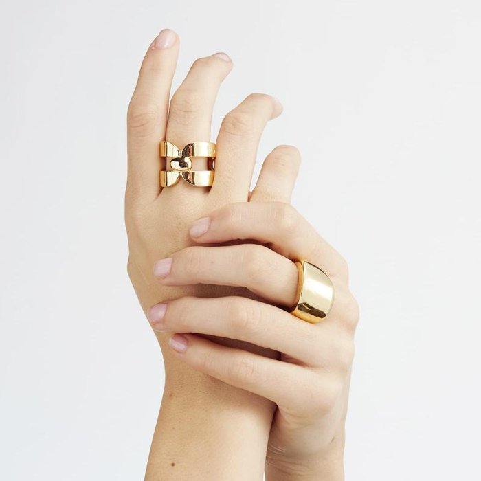 Bague en bronze doré