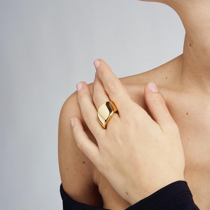 Bague en bronze doré