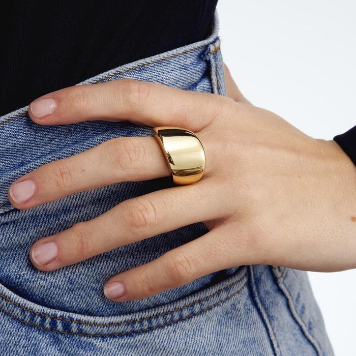 Bague en bronze doré