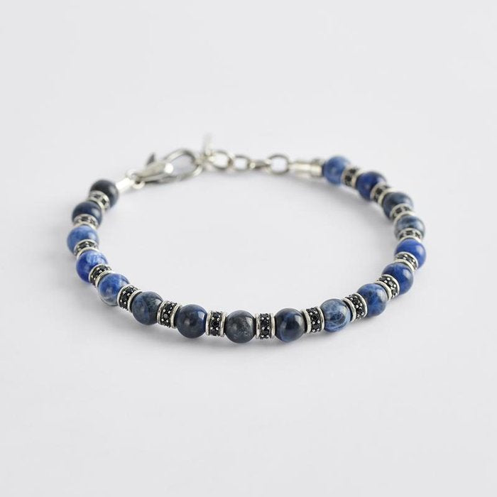 SODALITE AND SILVER BRACELET