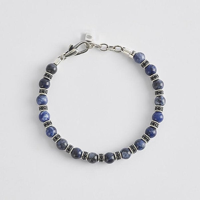 SODALITE AND SILVER BRACELET