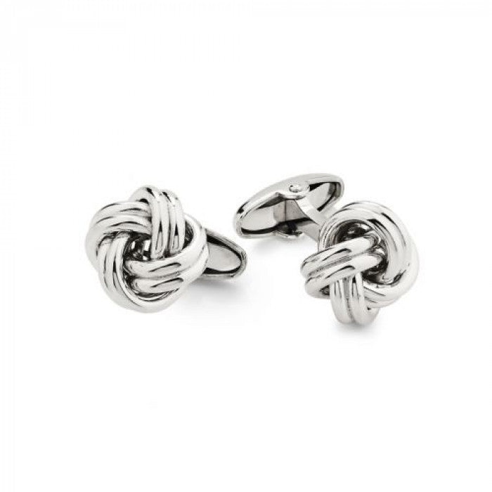 Boutons de manchette en argent blanc