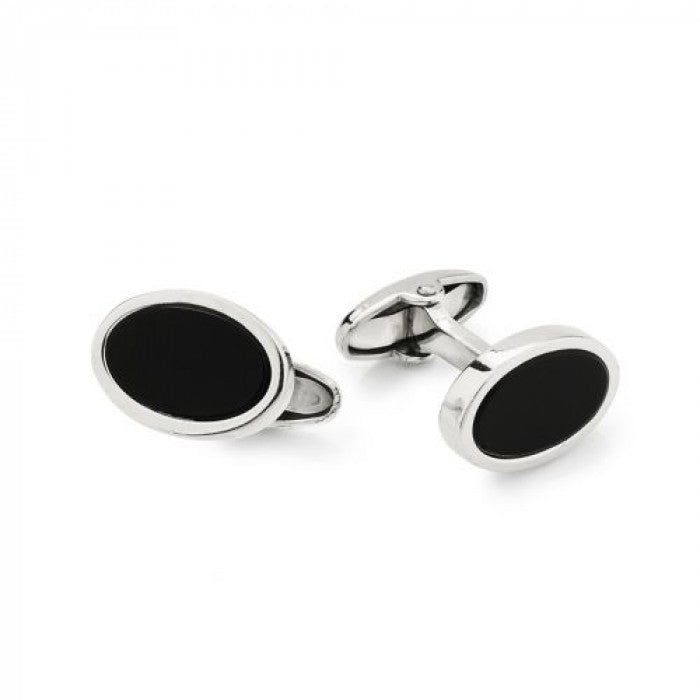 Boutons de manchette en argent blanc