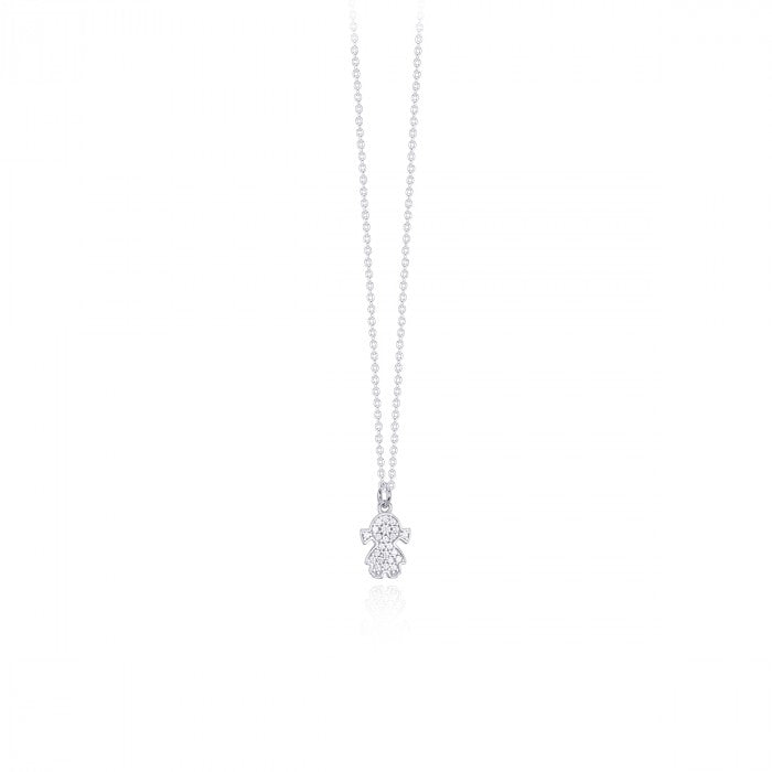 Rhinestone pendant necklace for girls