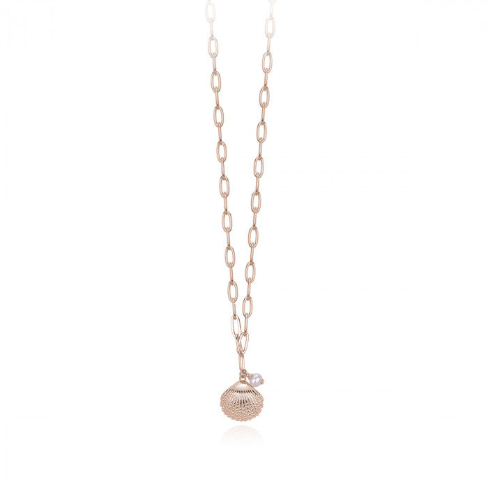 SHELL NECKLACE WITH PEARL