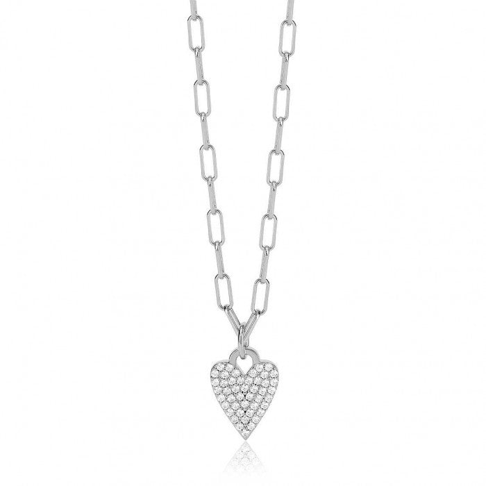 Collier coeur pavé