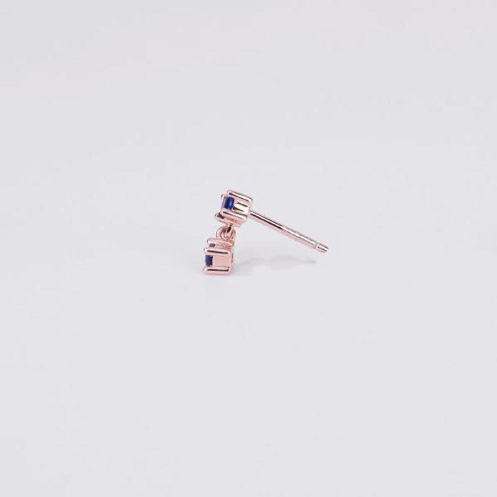 SINGLE EARRING WITH COLORED STONES