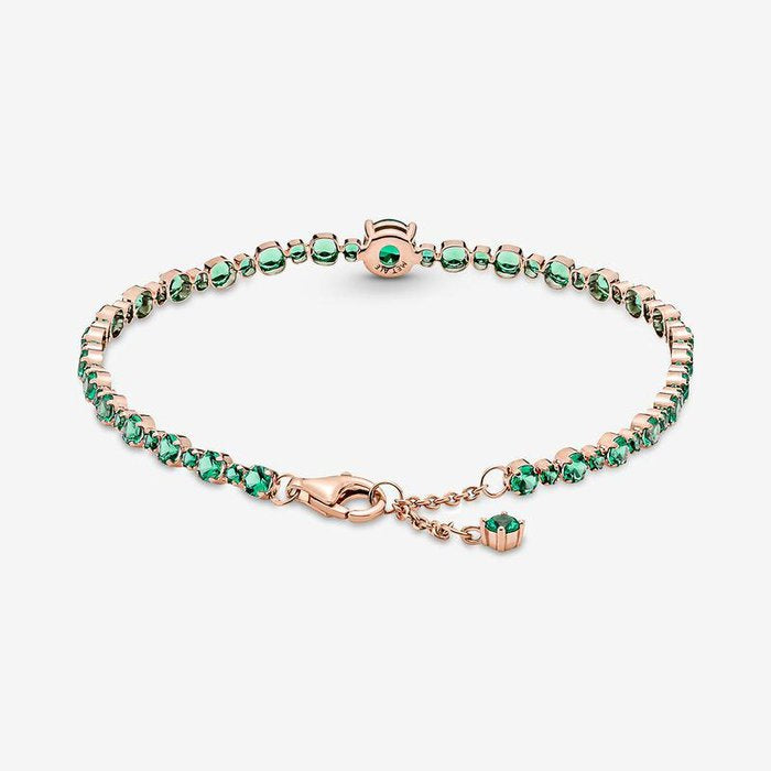 Bracciale Tennis con Pietre Verdi