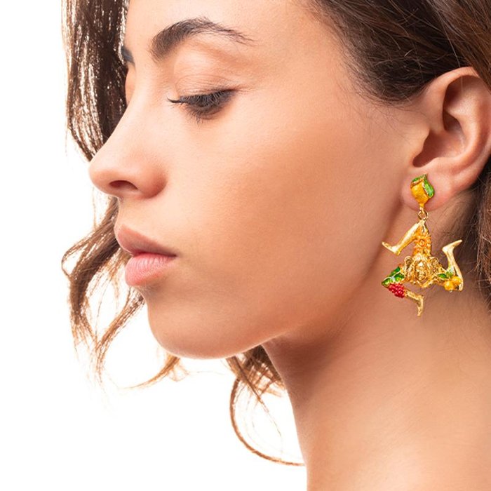 Boucles d'oreilles Trinacria Loving Sicily