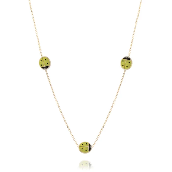 Collier coccinelle en or véritable