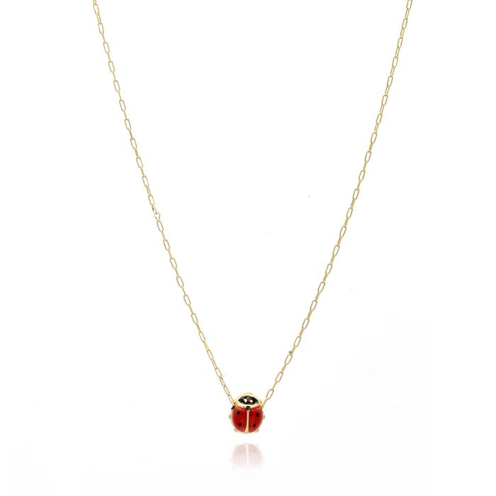 Real Gold Ladybug Necklace