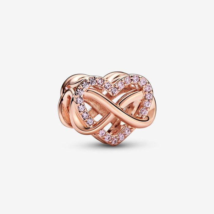 Charm Cuore Rosa e Infinito