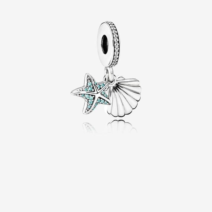 Shell and Starfish Pendant Charm