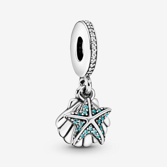 Shell and Starfish Pendant Charm