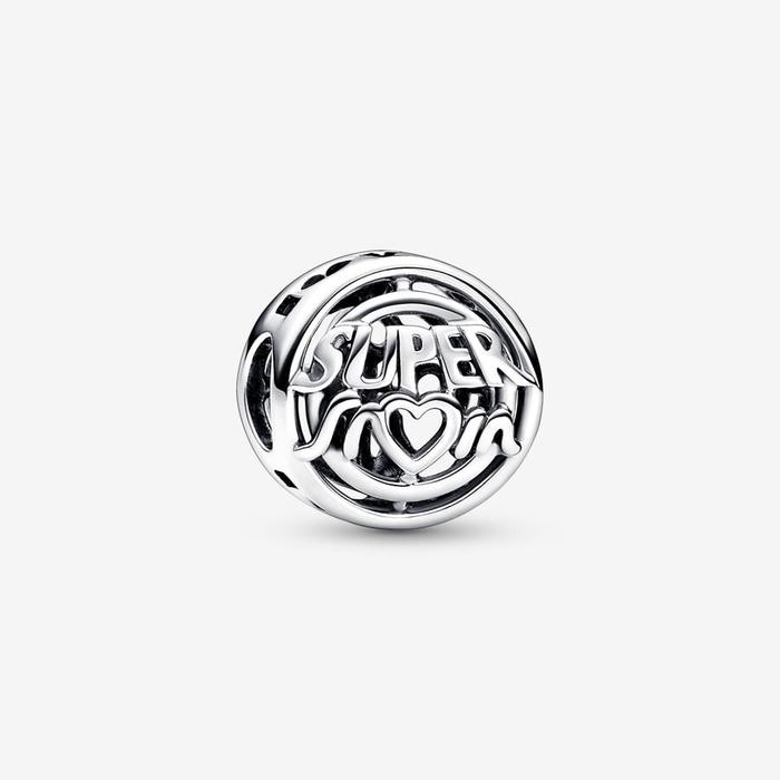 Charm Openwork "Super Mom"