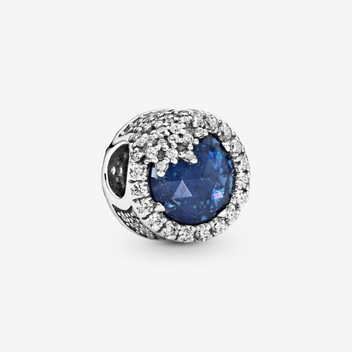 Breloque flocon de neige bleu scintillant