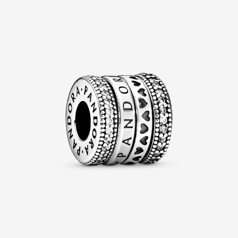 Charm Pandora Cœurs et Logo