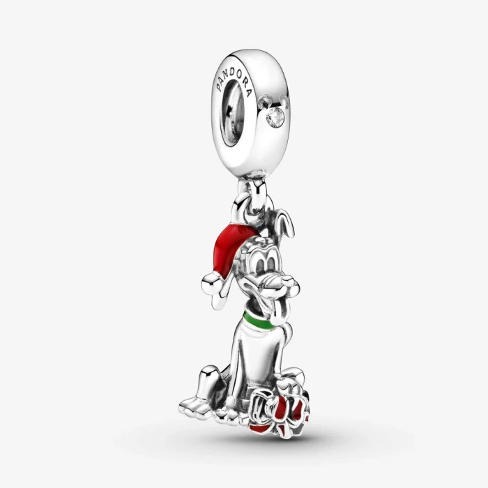Disney, charm Pluto con regalo di Natale